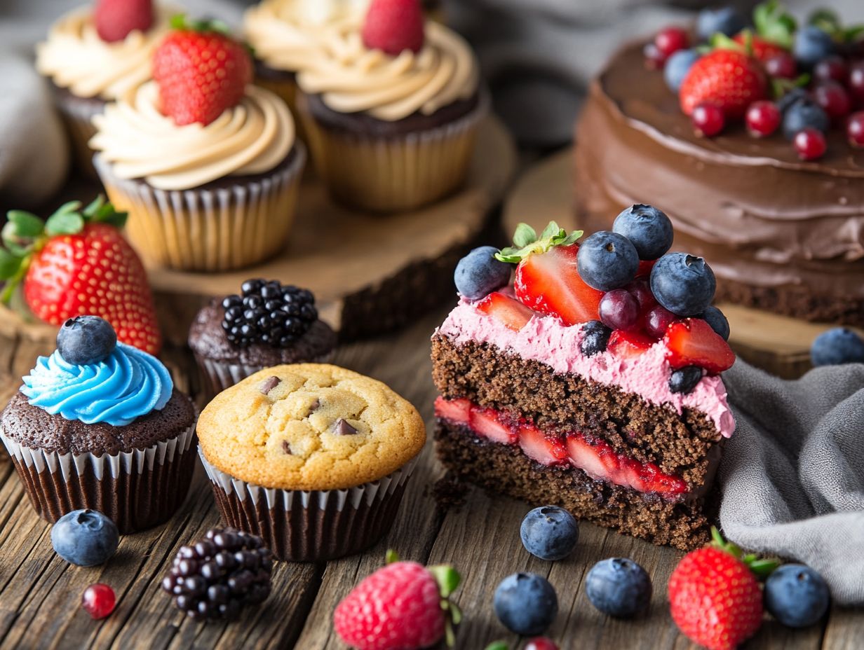 Delicious gluten-free desserts made with alternative sweeteners