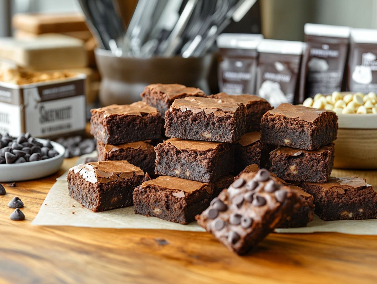 A variety of gluten-free brownie mixes