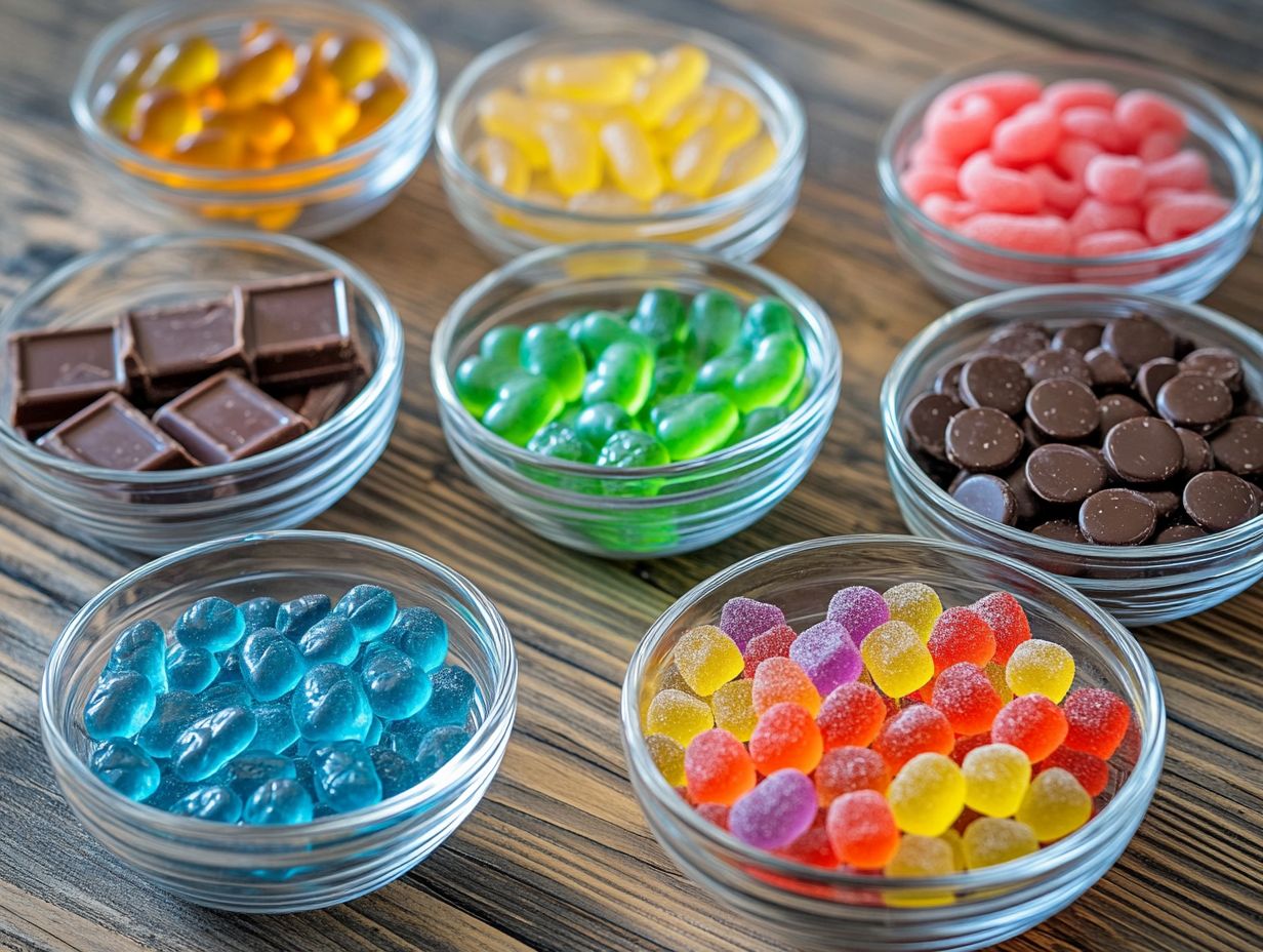 Image of various gluten-free candy certifications for consumer safety