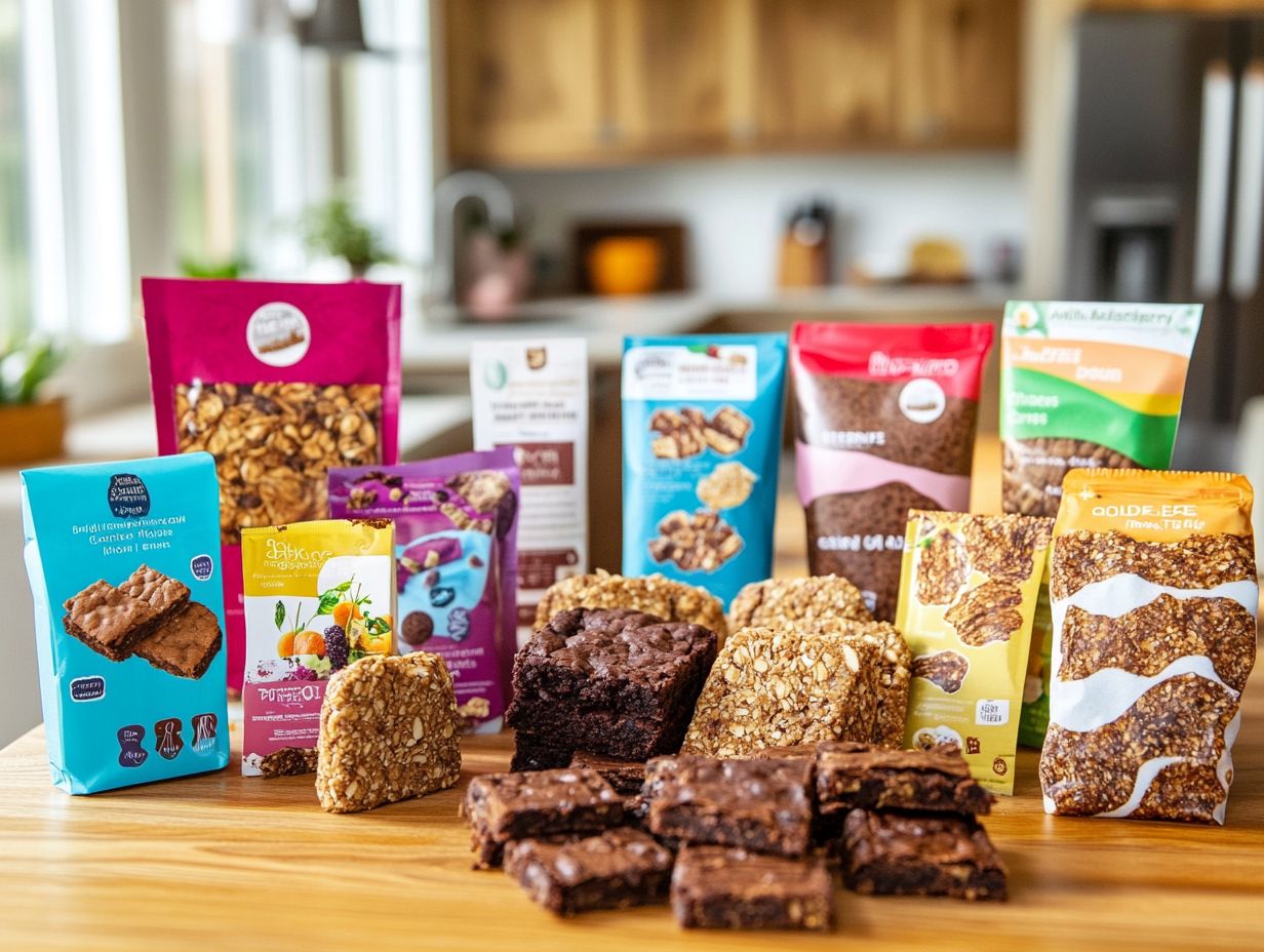 Image showcasing gluten-free sweet snack brands