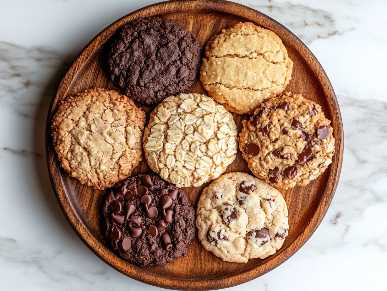 A selection of the top 5 low-calorie gluten-free cookies