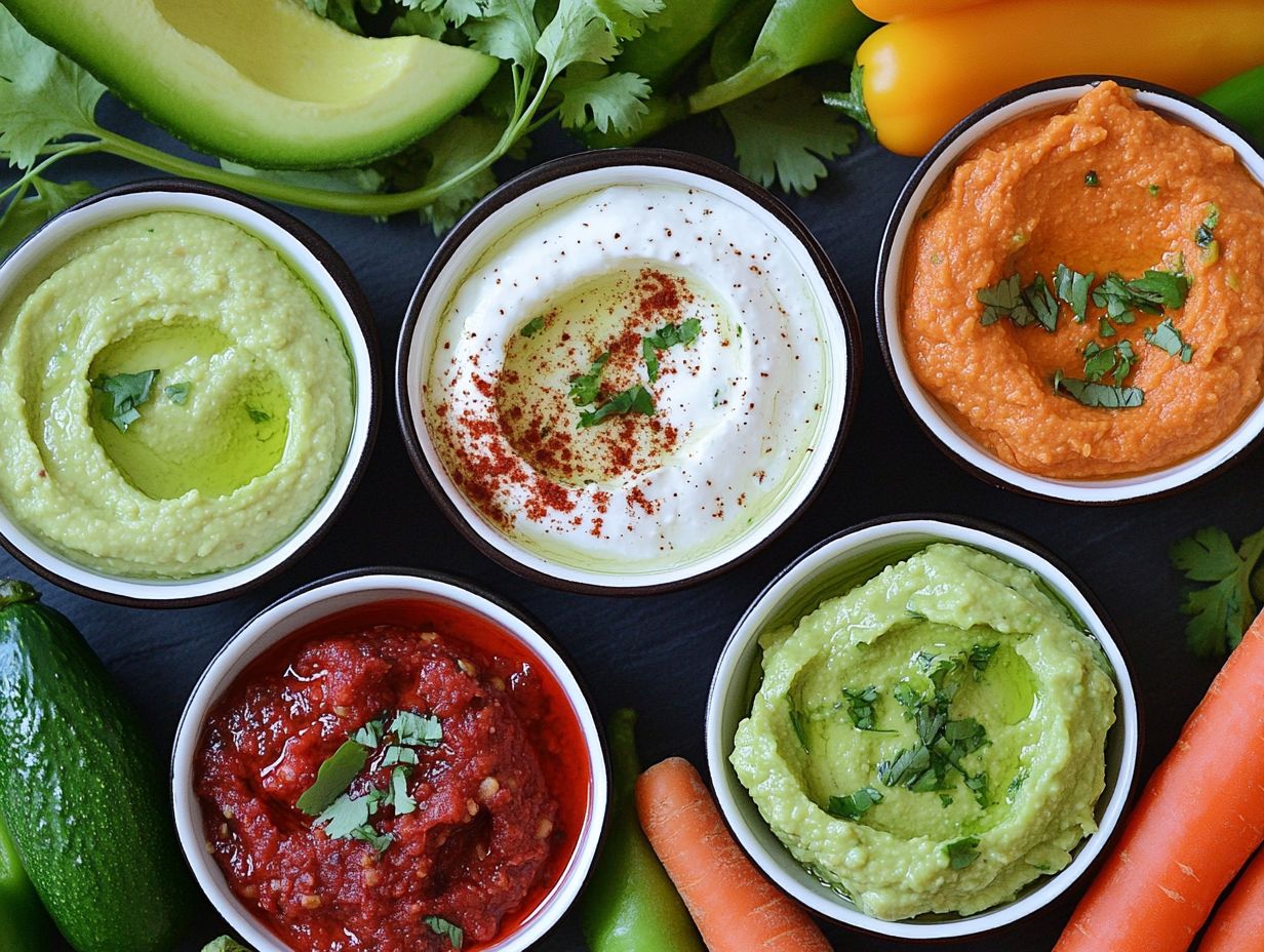 Delicious homemade low-calorie and gluten-free dips and spreads