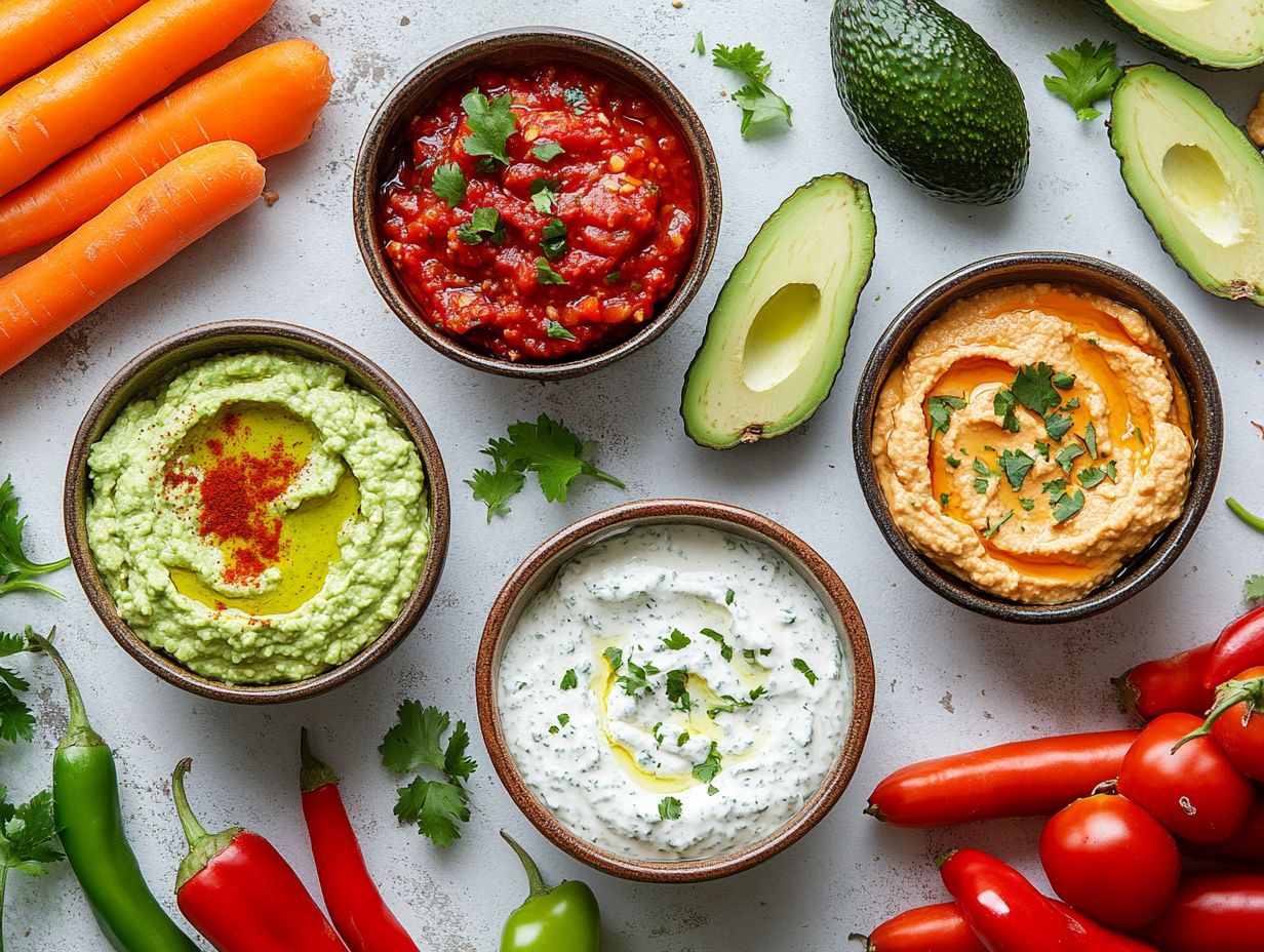 Creamy White Bean and Garlic Dip served with fresh vegetables