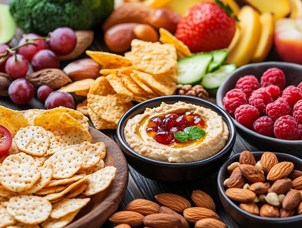 Image of popular organic snacks that are gluten-free and healthy