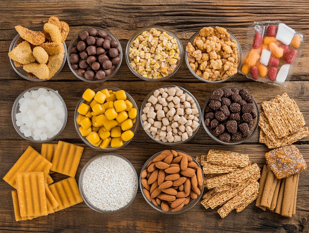 Visual guide to gluten-free snacks ingredients to avoid